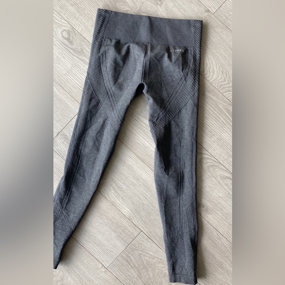 USA pro grey workout gym leggings new